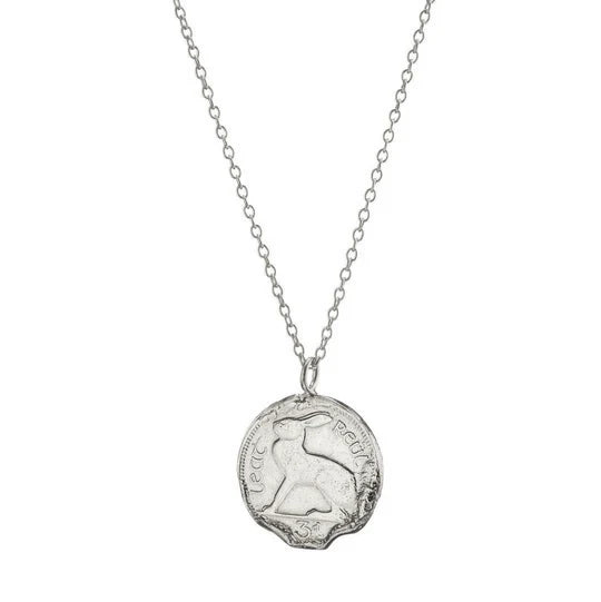 Sterling Silver 3 Pence Coin Necklace LOJ/LJHARESN